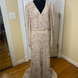 Mcdougal Elegant Sequin Long Sleeve Dress